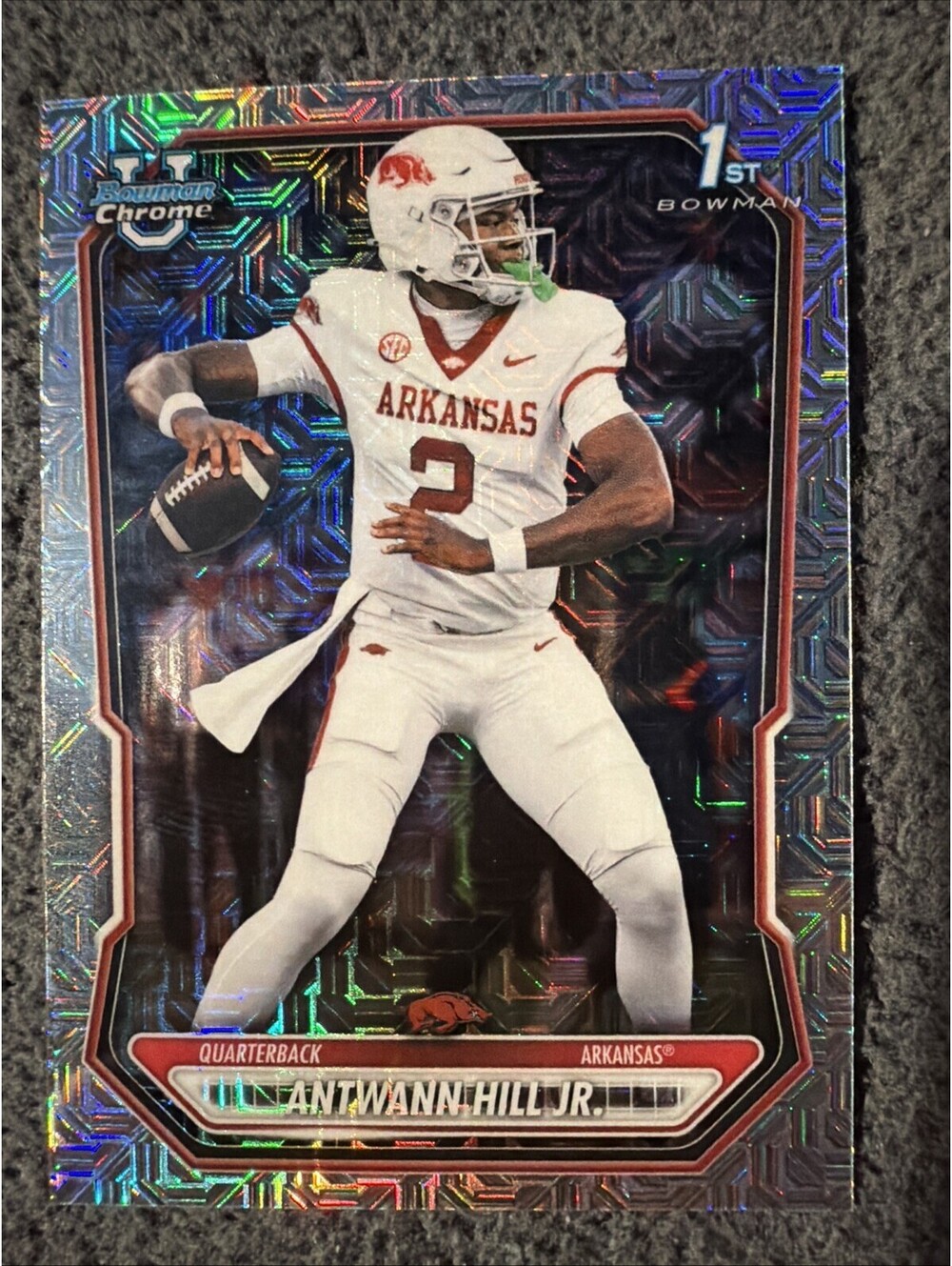 2026 Bowman Chrome Mojo 1st Antwann Hill Jr. #BCP-129 Arkansas Razorbacks QB